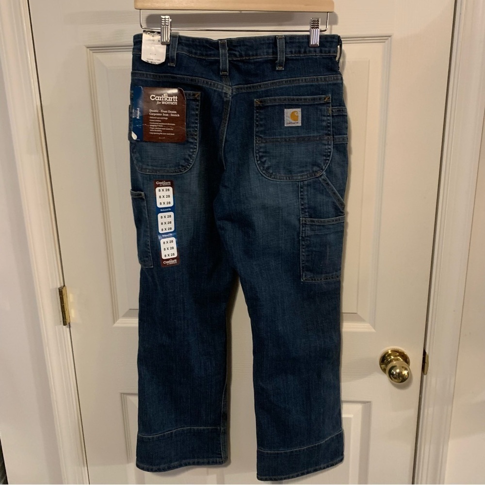 NWT Carhartt Women's Relaxed Fit Double-Front Carpenter Jeans - Picture 4 of 6
